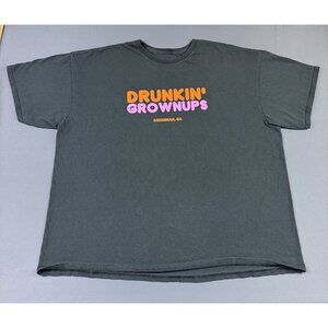 Rare Vintage Y2K Drunkin Grownups Savannah Georgia Parody Fun Humore Joke Tee